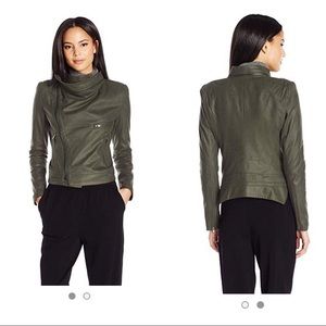 Green moto jacket